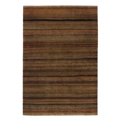 Rug & Kilim Rectangle 6'x8'10” Wool Area Rug In Brown