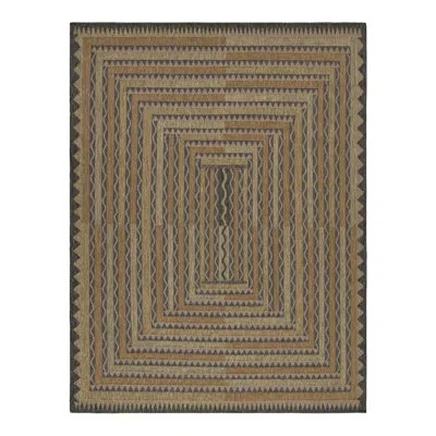 Rug & Kilim Rectangle 9'2”x12'2” Wool Area Rug In Brown;beige