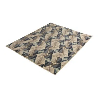 Rug & Kilim Rectangle Hand Woven Wool Area Rug In Blue;silver;gray