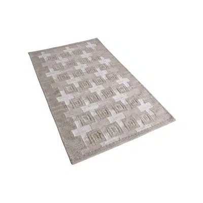 Rug & Kilim Rectangle Hand Woven Wool Area Rug In Brown;beige;white