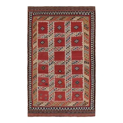 Rug & Kilim Rectangle Wool Area Rug In Black;brown;beige