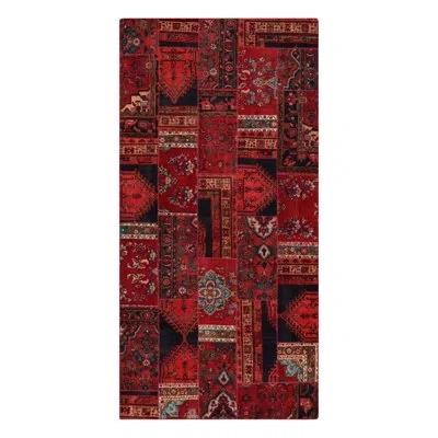 Rug & Kilim Rectangle Wool Area Rug In Black;brown;red;beige;green