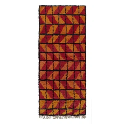 Rug & Kilim Rectangle  Wool Area Rug In Black;pink;gold