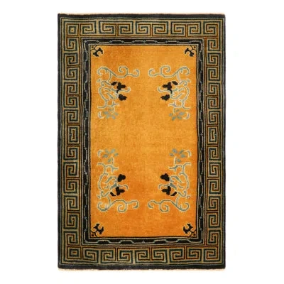 Rug & Kilim Rectangle Wool Area Rug In Blue;black;brown;beige;gold