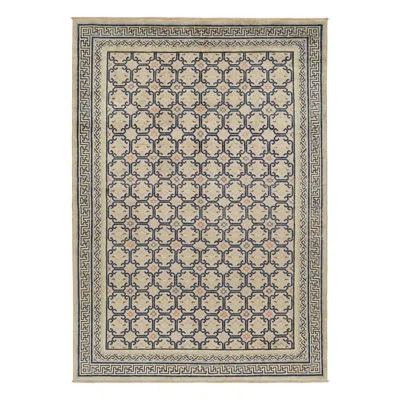Rug & Kilim Rectangle Wool Area Rug In Blue;brown;beige