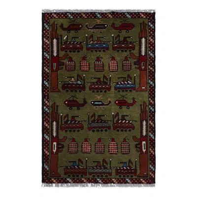Rug & Kilim Rectangle Wool Area Rug In Blue;brown;beige;green