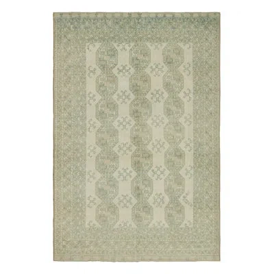Rug & Kilim Rectangle Wool Area Rug In Green