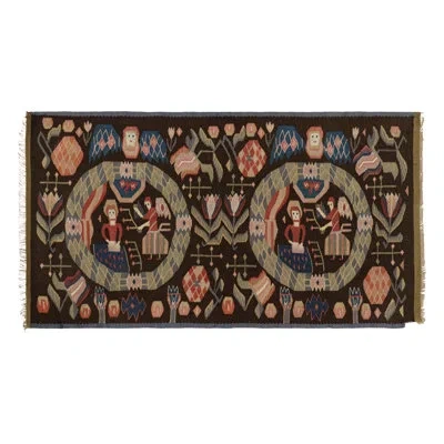 Rug & Kilim Rectangle Wool Area Rug In Multi