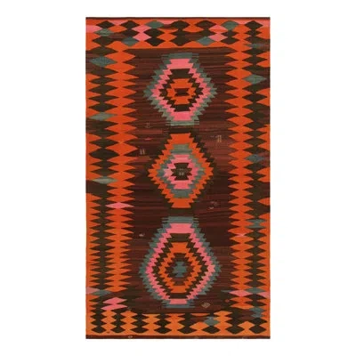 Rug & Kilim Rectangle Wool Area Rug In Blue;brown;beige;pink;orange