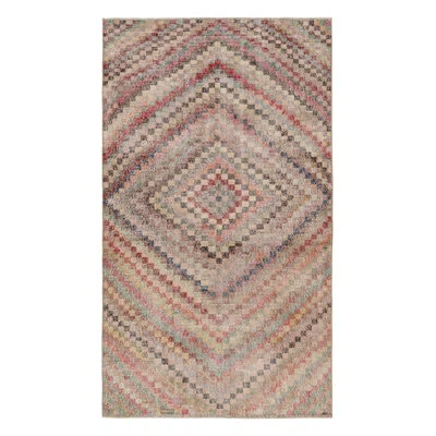 Rug & Kilim Rectangle Wool Area Rug In Blue,brown,beige,white