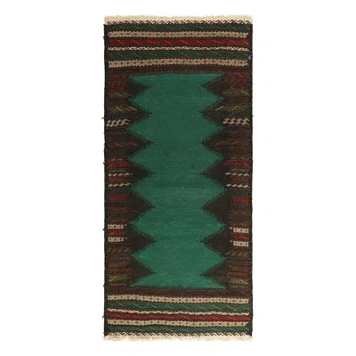 Rug & Kilim Rectangle  Wool Area Rug In Green