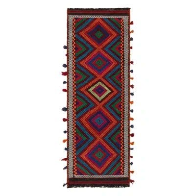 Rug & Kilim Rectangle  Wool Area Rug In Blue;brown;red;beige;orange;green