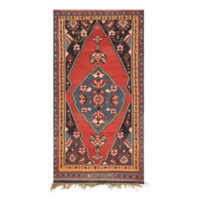 Rug & Kilim Rectangle Wool Area Rug In Brown