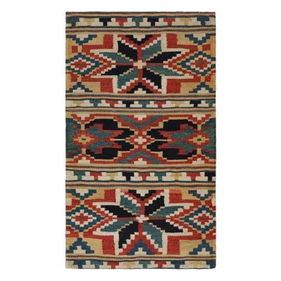 Rug & Kilim Rectangle Wool Area Rug In Multi