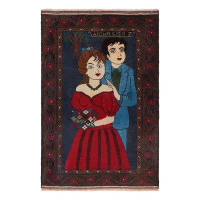 Rug & Kilim Rectangle Wool Area Rug In Blue;red;beige;green