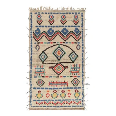 Rug & Kilim Rectangle Wool Area Rug In Blue;red;beige;orange