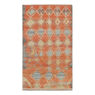 Rug & Kilim Rectangle Wool Area Rug In Blue;white;cream