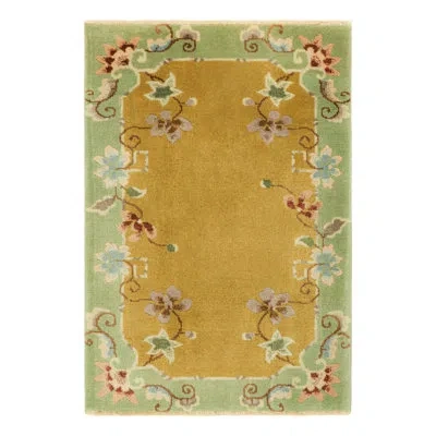 Rug & Kilim Rectangle Wool Area Rug In Brown;beige