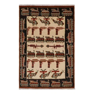 Rug & Kilim Rectangle Wool Area Rug In Brown;beige;green