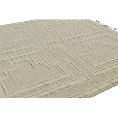 Rug & Kilim Rectangle Wool Area Rug In Brown;beige;white;cream
