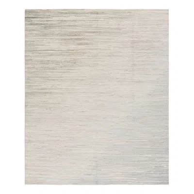 Rug & Kilim Rectangle Wool Area Rug In White;silver;gray;cream
