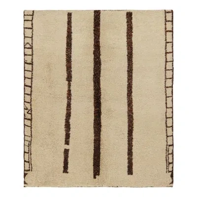 Rug & Kilim Rectangle Wool Rug In Brown