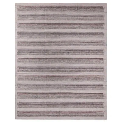 Rug & Kilim 's Scandinavian Geometric Beige Brown Wool Rug In Brown;red;beige;pink;silver;gray
