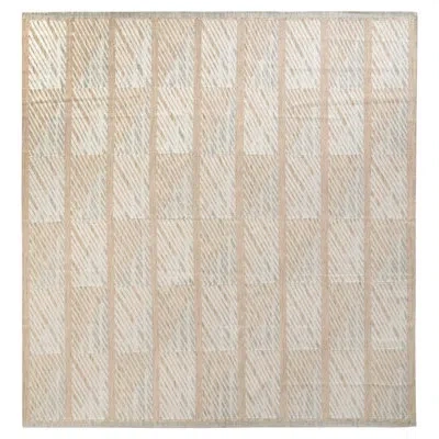 Rug & Kilim 's Scandinavian Rug, Beige-brown White Geometric Pattern In Brown;beige;white;cream