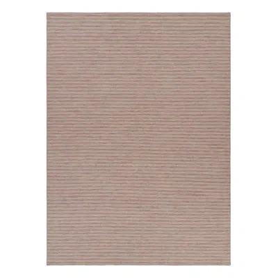 Rug & Kilim 's Scandinavian Rug In Salmon Pink And Beige Stripes In Beige;pink