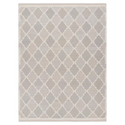Pre-owned Rug & Kilim 's Scandinavian Style Rug In Taupe With Diamond Patterns In Brown