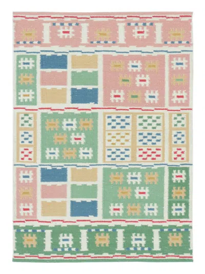 Pre-owned Rug & Kilim 's Scandinavian-inspired Rug With Multi-color Geometric Patterns In Sand