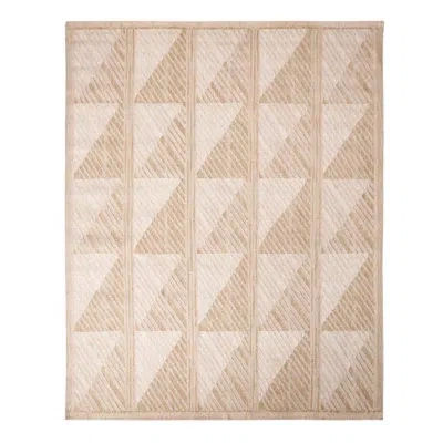 Rug & Kilim 's Scandinavian-inspired White Natural Wool Rug In Brown;beige;white;cream