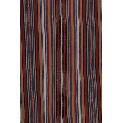 Rug & Kilim Vintage  Kilim, Square Rug With Rich All Over Stripes -  In Beige,brown,blue,red,white,cream,purple,pink