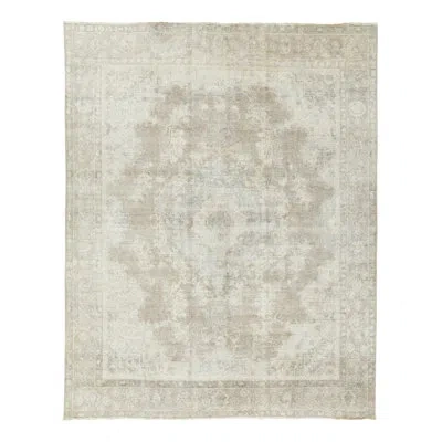 Rug & Kilim Vintage   Rug, Ghost Medallion In Cream And Taupe -  In Beige,brown,white,gray