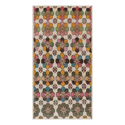 Rug & Kilim Vintage Zeki Müren Rug In Cream With Colorful Floral Medallions |  In Blue;brown;beige;yellow;green