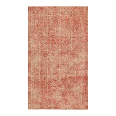 Rug & Kilim Vintage Zeki Müren Rug In Rose Tones With Trellis Floral Patterns |  In Red;pink;white;cream