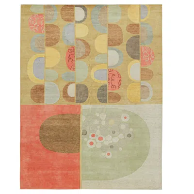 Pre-owned Rug & Kilim X Jenn Ski Mid-century Modern Style Rug In Polychromatic Patterns In Sand