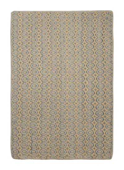 Pre-owned Rug & Kilim �s Contemporary Flatweave, Beige With Blue Geometric Patterns