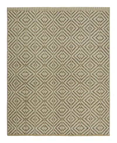 Pre-owned Rug & Kilim �s Contemporary Flatweave In Brown & Cream Geometric Patterns In White