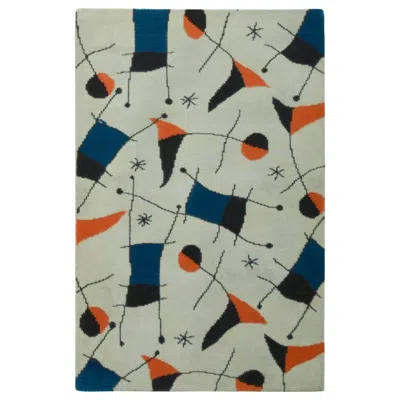 Pre-owned Rug & Kilim �s Contemporary Rug With Pictorials In Blue, Orange & Beige