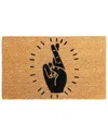 Rug Smith Natural Fingers Crossed Doormat In Natural