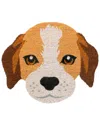 Rug Smith Natural Shaped Beagle Face Doormat In Natural