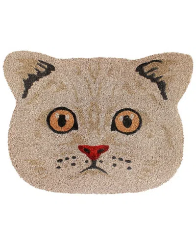 Rug Smith Rugsmith Natural Cute Cat Face Doormat