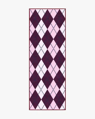 Ruggable 143 Argyle Burgundy & Pink Flatwoven Rug By Humberto Leon In Multi
