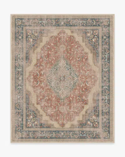 Ruggable Adeline Antique Red Flatwoven Rug In Brown