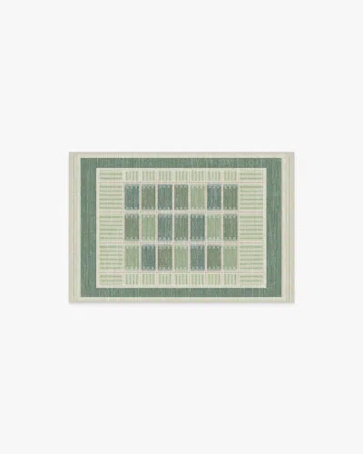 Ruggable Agnes Green Flatwoven Rug In Black
