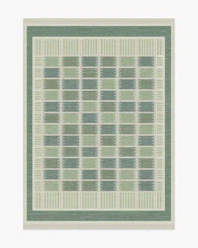 Ruggable Agnes Green Flatwoven Rug In Animal Print