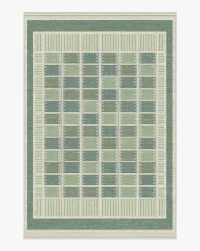 Ruggable Agnes Green Flatwoven Rug In Black