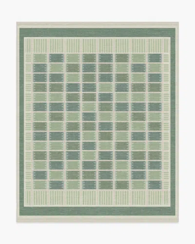 Ruggable Agnes Green Flatwoven Rug In Animal Print