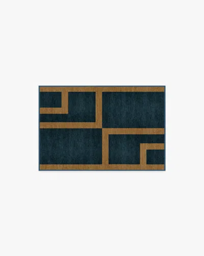 Ruggable Aldo Indigo & Ochre Flatwoven Rug By The Local Project In Multi